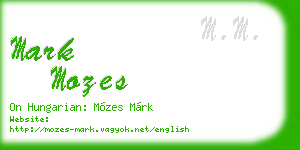 mark mozes business card